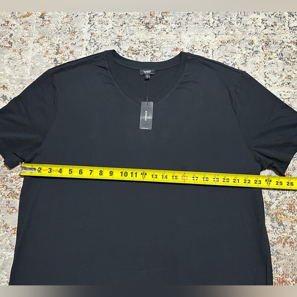 EXPRESS Pima cotton black short sleeve T-shirt size XL New - Picture 3 of 10